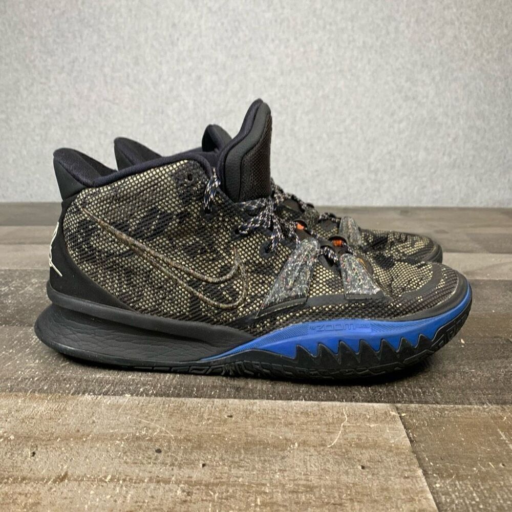 Nike Men’s Size 8.5 Kyrie 7 Grind Basketball Shoes Black Blue Athletic Sneakers